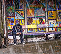 Bus Stop Snow by Jim Scolman (Photograph)