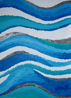Blue and Silver Waves by Shun Lee